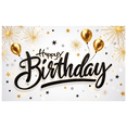 thumbnail image 1 of Decorative Design Happy Birthday Banner Gold Balloons Lightweight Festive Backdrop for Birthday Party Indoor Decoration Celebration, 1 of 7