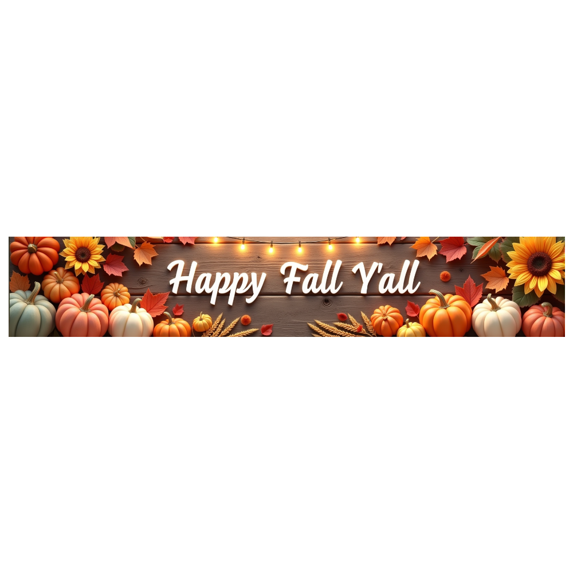 Decorative Design Happy Fall Banner Festive Leaves Thanksgiving Decoration Pumpkin for Autumn Celebration Outdoor Indoor