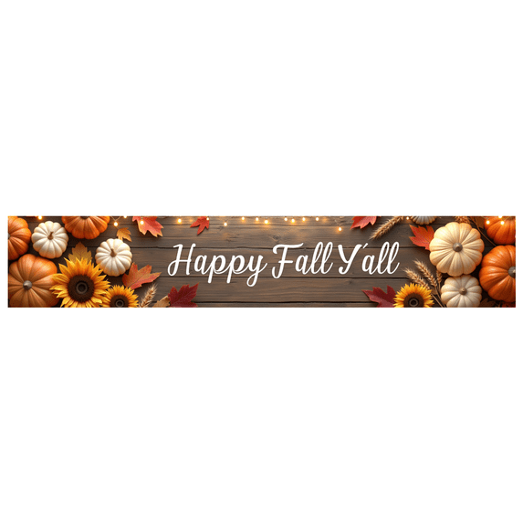 Decorative Design Happy Fall Banner Festive Leaves Thanksgiving Decoration Pumpkin for Autumn Celebration Outdoor Indoor