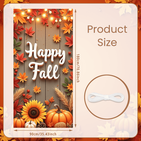 Decorative Design Happy Fall Pumpkin Theme Autumn Decor Sunflower Design Thanksgiving for Fall Decoration Seasonal Party Indoor