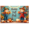 thumbnail image 1 of Decorative Design Happy Fall Y'all Banner Harvest Theme Autumn Decorations for Thanksgiving Celebration Outdoor Decor Festival Display, 1 of 9