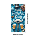 thumbnail image 1 of Decorative Design Happy Father's Day Banner Colorful Pattern Beer Mugs Mustache Stars for Father's Day Celebration Family Gathering Indoor Decoration, 1 of 8