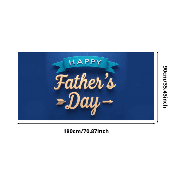 Decorative Design Happy Father's Day Banner Colorful Theme Party Decoration Blue Background for Father's Day Celebration Holiday Party Indoor Decoration
