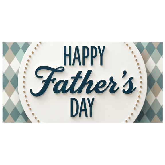 Decorative Design Happy Father's Day Banner Elegant Style Decorative Material for Father's Day Celebration Indoor Use Event Decoration