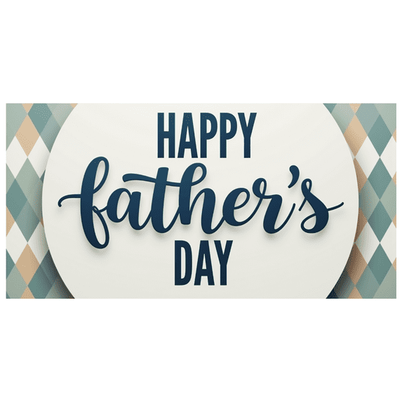 Decorative Design Happy Father's Day Banner Elegant Style Decorative Material for Father's Day Celebration Indoor Use Event Decoration