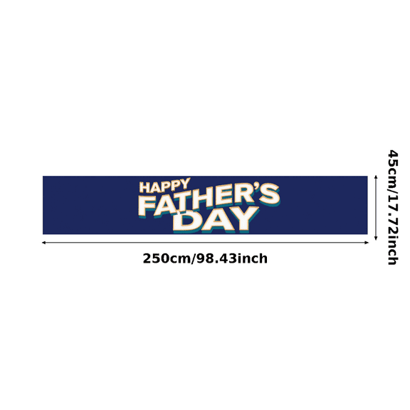 Decorative Design Happy Father's Day Banner Elegant Style Polyester Material Celebration Banner for Father's Day Event Holiday Decoration Party Celebration
