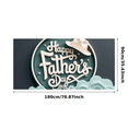 thumbnail image 1 of Decorative Design Happy Father's Day Banner Festive Colors Heart Elements Celebratory Hat Family Decoration Sign for Father's Day Party Family Event Indoor Celebration, 1 of 7