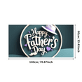 thumbnail image 1 of Decorative Design Happy Father's Day Banner Festive Colors Heart Elements Celebratory Hat Family Decoration Sign for Father's Day Party Family Event Indoor Celebration, 1 of 7