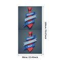 thumbnail image 1 of Decorative Design Happy Father's Day Banner Polyester Material Tie Decoration Blue Ribbon for Family Celebration Indoor Decoration Event Decoration, 1 of 8