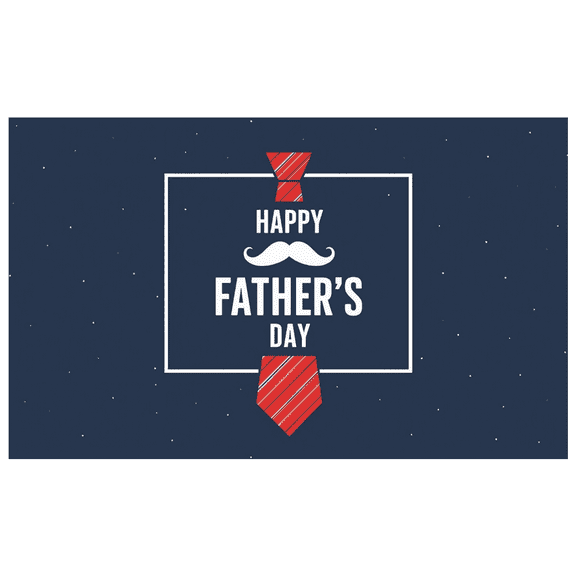 Decorative Design Happy Father's Day Banner Tie Pattern Festive Decoration Polyester Material for Father's Day Celebration Indoor Decoration Event Decoration
