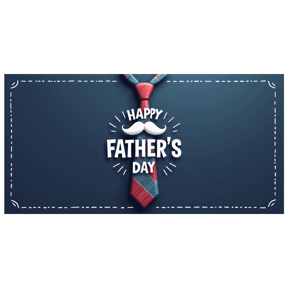 Decorative Design Happy Father's Day Tie Banner Celebration Decoration ...