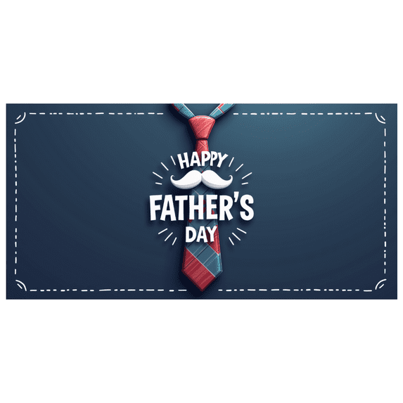Decorative Design Happy Father's Day Tie Banner Celebration Decoration Gift for Family Event
