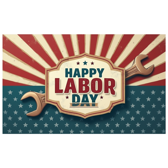 Decorative Design Happy Labor Day Banner Polyester Material Holiday Decoration for Holiday Celebration Indoor Decoration Outdoor Decor