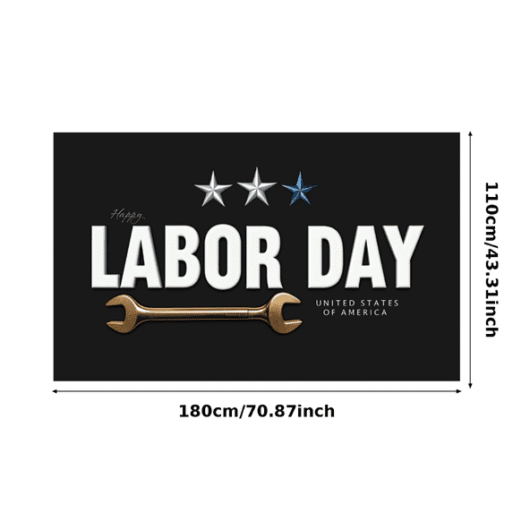 Decorative Design Happy Labor Day Party Decoration Celebration Banner for Work Event American Patriotic Decoration
