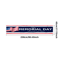 thumbnail image 1 of Decorative Design Happy Memorial Day Banner Polyester Material USA Flag for National Celebration Outdoor Event Indoor Decoration, 1 of 8