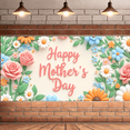 thumbnail image 1 of Decorative Design Happy Mother's Day Banner Floral Theme Holiday Background for Mother's Day Celebration Spring Decoration Party, 1 of 9