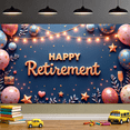 thumbnail image 1 of Decorative Design Happy Retirement Banner Balloon Decoration Party Backdrop for Retirement Celebration Indoor Party Event Decoration, 1 of 9