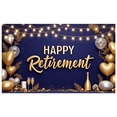 thumbnail image 1 of Decorative Design Happy Retirement Banner Colorful Balloons Stars for Retirement Celebration Party Background Indoor Decor, 1 of 6