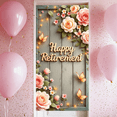 thumbnail image 1 of Decorative Design Happy Retirement Banner Floral Theme Polyester Material for Retirement Party Garden Celebration Home Decoration, 1 of 9