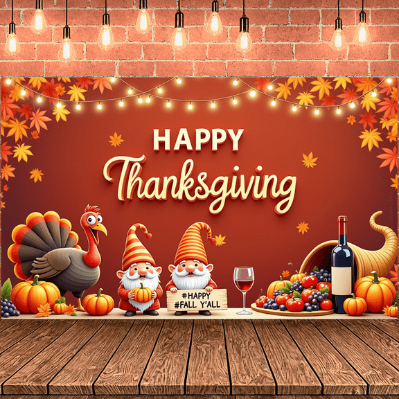 Decorative Design Happy Thanksgiving Banner Fall Theme Autumn Decorations for Family Gathering Seasonal Celebration Home Decor