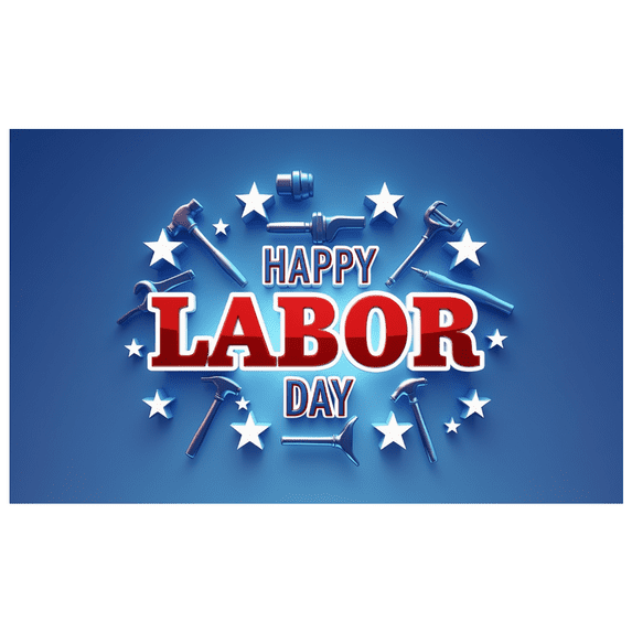 Decorative Design Labor Day Banner Festive Theme Celebration Banner for Holiday Event Indoor Outdoor