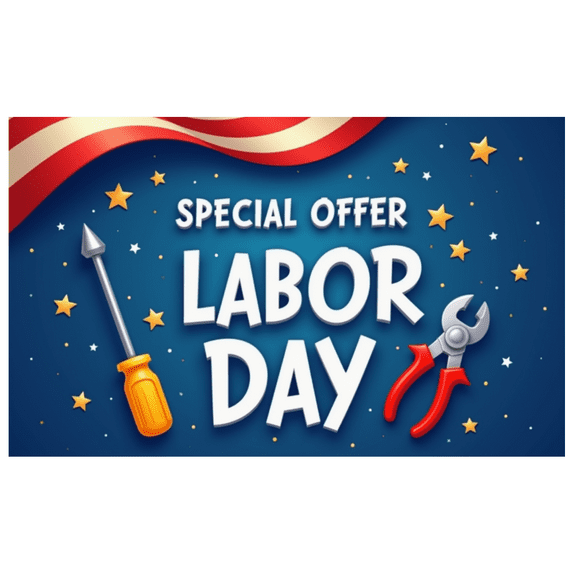 Decorative Design Labor Day Banner Festive Theme Holiday Celebration for Outdoor Event Party Sale Promotion