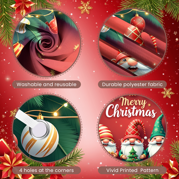 Decorative Design Merry Christmas Banner Colorful Lights Holiday Decoration Winter Celebration for Party Decoration Indoor Outdoor Celebration