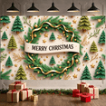 thumbnail image 1 of Decorative Design Merry Christmas Banner Festive Theme Christmas Backdrop for Holiday Decoration Winter Celebration Indoor Decoration, 1 of 9