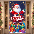 thumbnail image 1 of Decorative Design Merry Christmas Banner Santa Claus Gift Boxes Festive Decoration for Holiday Celebration Indoor Decoration Winter Party, 1 of 9