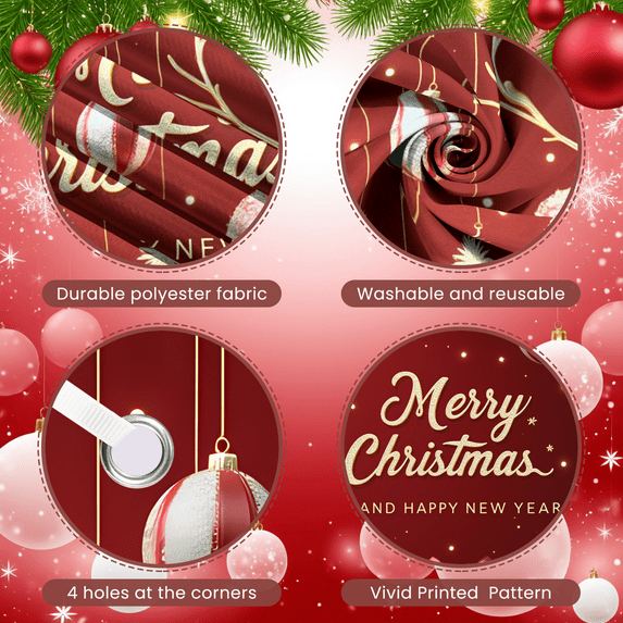 Decorative Design Merry Christmas Colorful Theme Christmas Banner for Holiday Celebration Indoor Decoration Winter Festival