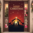 thumbnail image 1 of Decorative Design Merry Christmas Nativity Scene Banner Holiday Theme Starry Night Background for Holiday Celebration Indoor Decoration Photo Shoot, 1 of 9