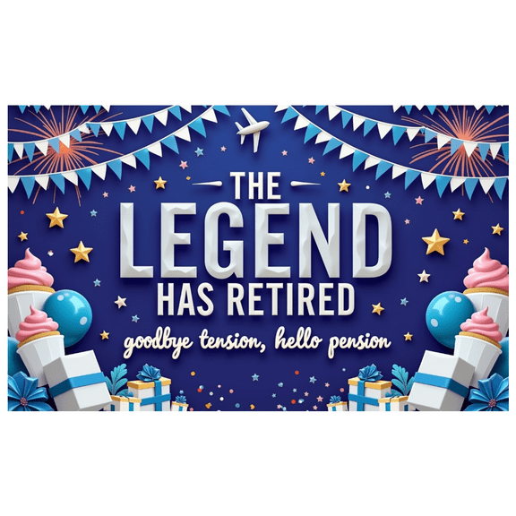Decorative Design Retirement Party Banner Airplane Travel Themed Balloon Celebration for Office Party Event Decoration Photo Background