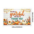 thumbnail image 1 of Decorative Design Thank You Banner Colorful Pumpkins Fall Leaves Autumn Theme for Indoor Decoration Family Gathering Thanksgiving Party, 1 of 8