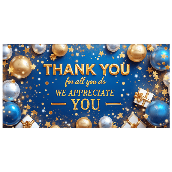 Decorative Design Thank You Banner Pink Theme Balloon Decoration for Employee Appreciation Events Celebration Indoor Decoration