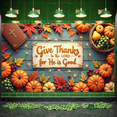 thumbnail image 1 of Decorative Design Thanksgiving Banner Autumn Harvest Inspirational Sign for Fall Celebration Home Decoration Family Gathering Church Event, 1 of 9