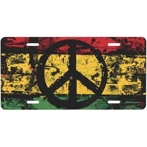 Decorative Design Vanity License Plate, Decorative Car Tag, Aluminum, 4-Hole, 6 x 12 Inch
