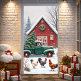 thumbnail image 1 of Decorative Design Vintage Truck Christmas Barn Holiday Farm Scene for Winter Decoration Outdoor Display Christmas Party, 1 of 9