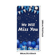 thumbnail image 1 of Decorative Design We Will Miss You Banner Colorful Stars Clock Decorative Elements Farewell Celebration Background for Indoor Decoration Event Party, 1 of 7