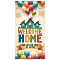 thumbnail image 1 of Decorative Design Welcome Home Balloon Backdrop Colorful Theme Family Reunion Banner for Homecoming Celebration Party Event, 1 of 8