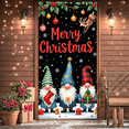 thumbnail image 1 of Decorative Design Winter Wishes Snowman Banner for Holiday Season Indoor Decoration Party Background, 1 of 9