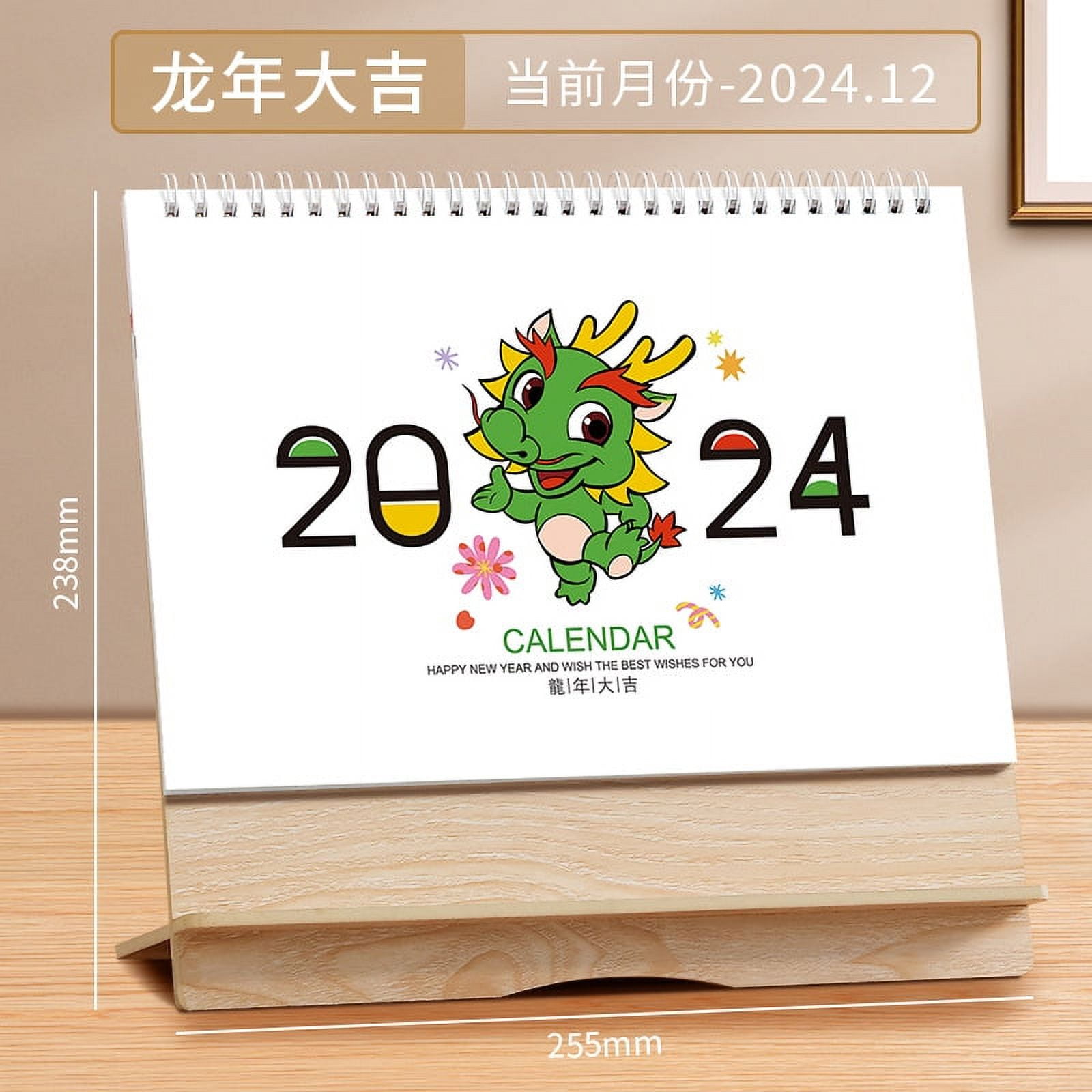 Decorative Desk Calendars 2024 Flip Calendar Standing Desk Calendar for