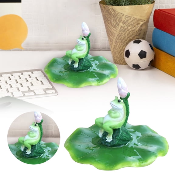 Decorative Desktop Ornament for Home and Garden Unique Figurine for Pond Desk and Outdoor Spaces Handmade Resin Art Piece