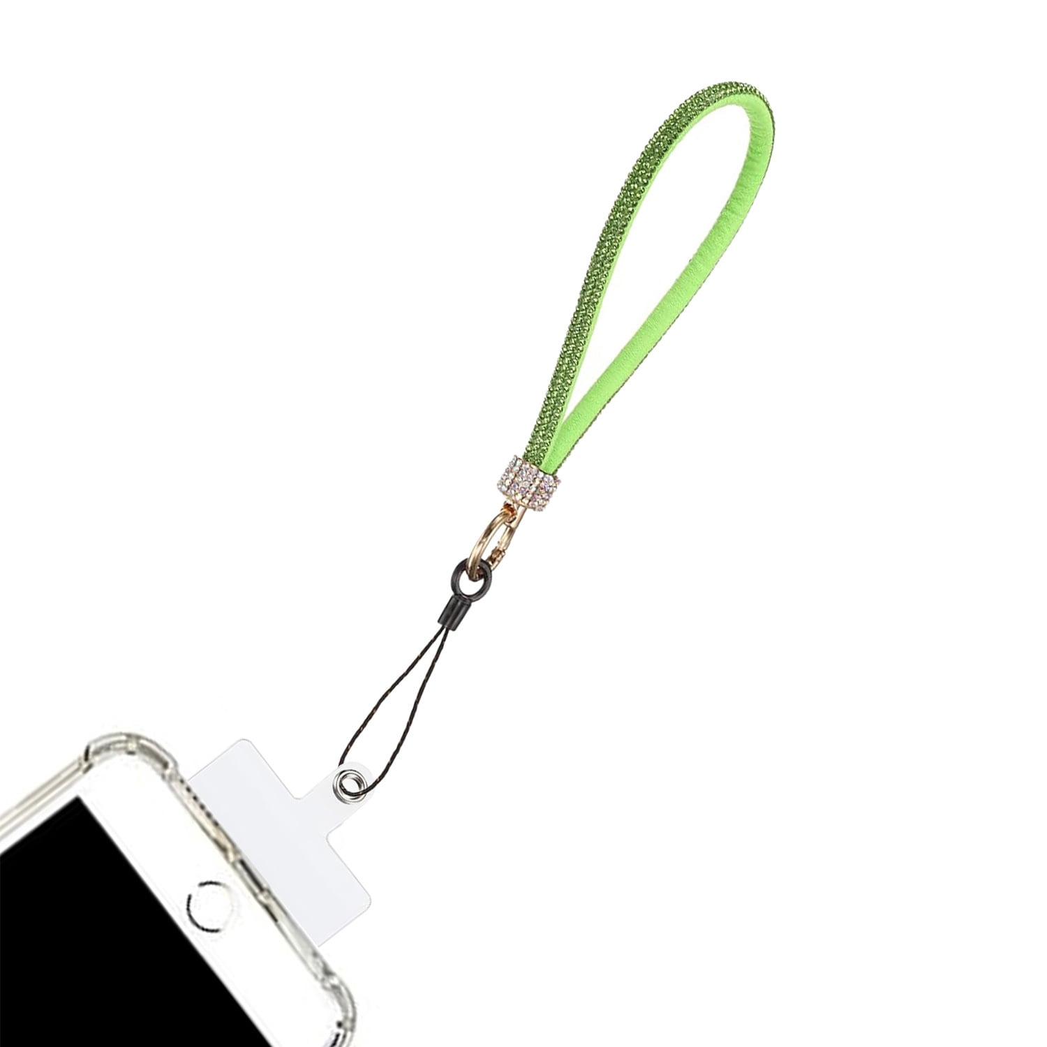 Decorative Diamond Phone Bracelet Strap - Green
