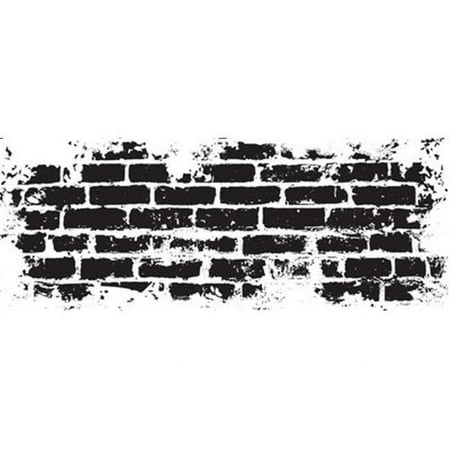 Decorative Die CS299 2 x 5 in. Brick Wall Texture Clear Stamp Art Craft