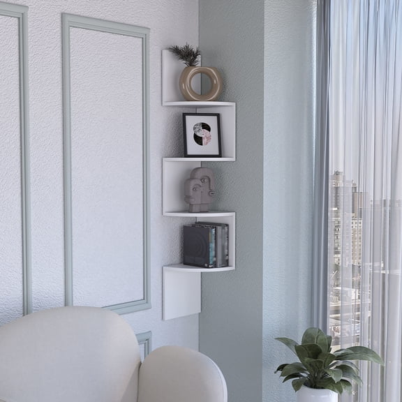 Decorative Display Shelf / Kitchen Cabinet Wall Mount / Contemporary Corner Solution