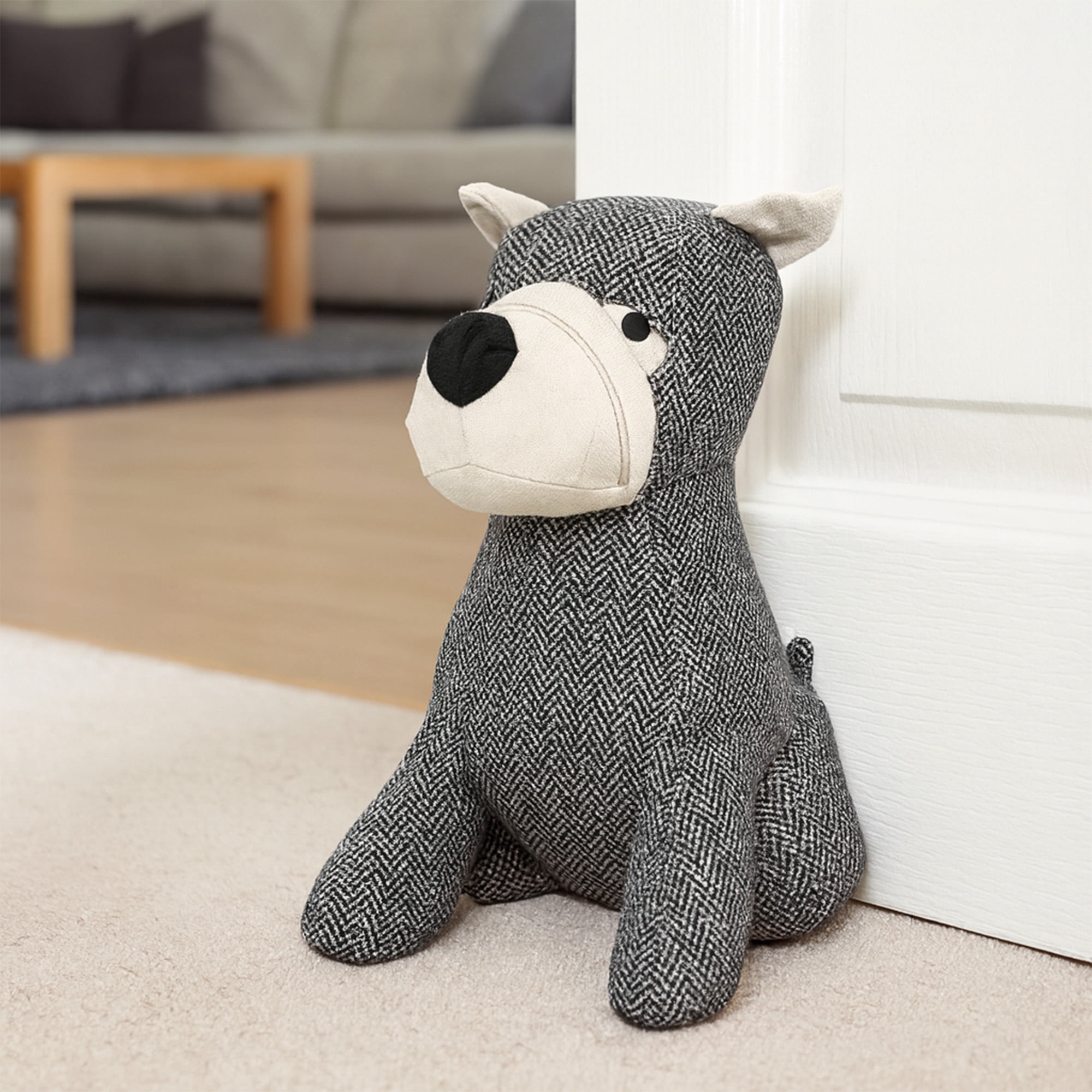Decorative Dog Door Stop - 2.3 lb. Weighted Door Stopper for Living ...