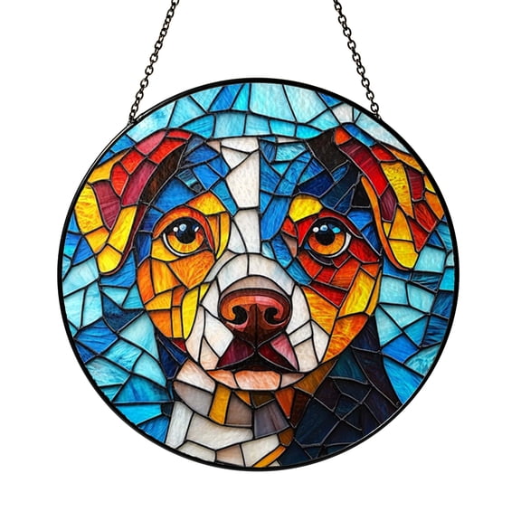 Decorative Dog Glass Panel for Window Display