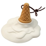 Decorative Door Stoppers for Bottom of Door, Cute Door Stopper with Ice Cream Shape, Funny Rubber Wedge Door Stoppers for Block Doors And as Decorative Ornaments for Home, White