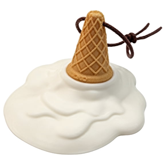 Decorative Door Stoppers for Bottom of Door, Cute Door Stopper with Ice Cream Shape, Funny Rubber Wedge Door Stoppers for Block Doors And as Decorative Ornaments for Home, White