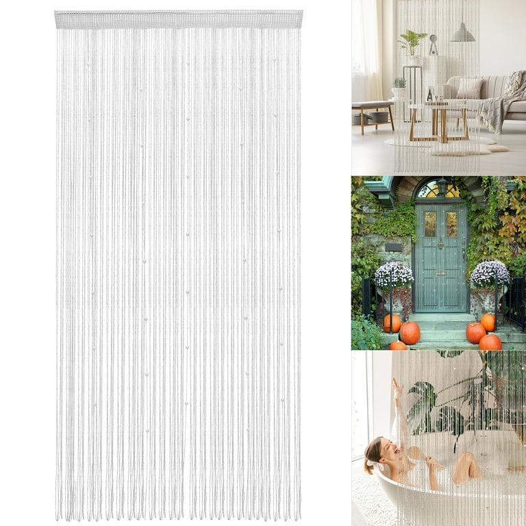 Decorative Door String Curtain Purple Fabric Window Panel 39 X 79